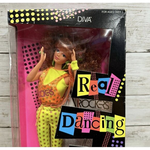 VTG Barbie & the Rockers DIVA with Real Dancing Action Doll 1986 Mattel  in box - Picture 2 of 11